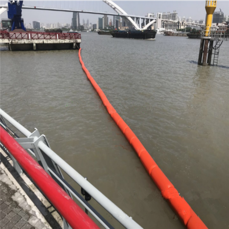 Warning buoy for intercepting water plants on the lake surface and floating discharge for intercepting sewage vessels in river tributaries