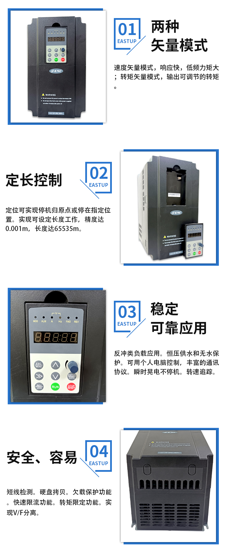 Two Vector Control Modes for Low Frequency 15G/18.5P-55G/75P in the EN600 Series of Easy Energy Frequency Converters