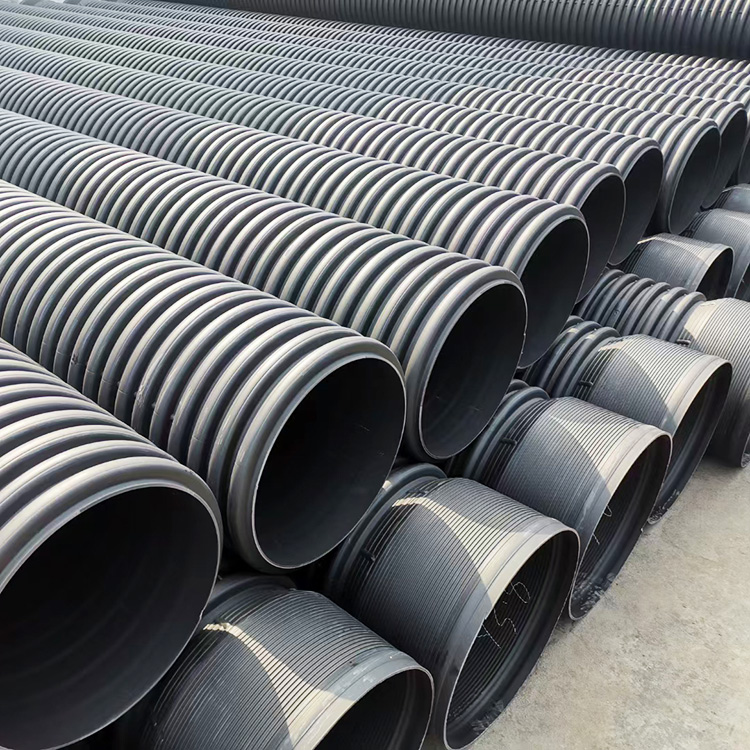 DN300 double wall corrugated pipe building rainwater pipe, underground drainage and sewage pipe, PE ventilation pipe