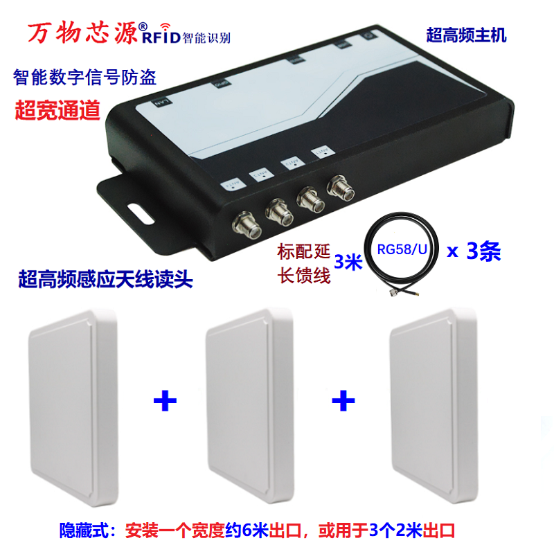 Universal Core Source RFID Ultra High Frequency Ultra Wide Reader Label IC Card Magnetic Stripe Book Burglar Detector