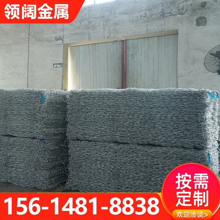 锌铝合金格宾石笼 河流改造河岸加固六角网 机械拧边高尔凡石笼网