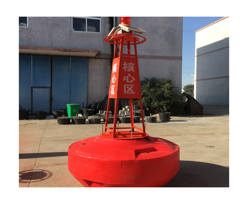 Online monitoring of water quality of ocean navigation buoys with solar warning lights floating