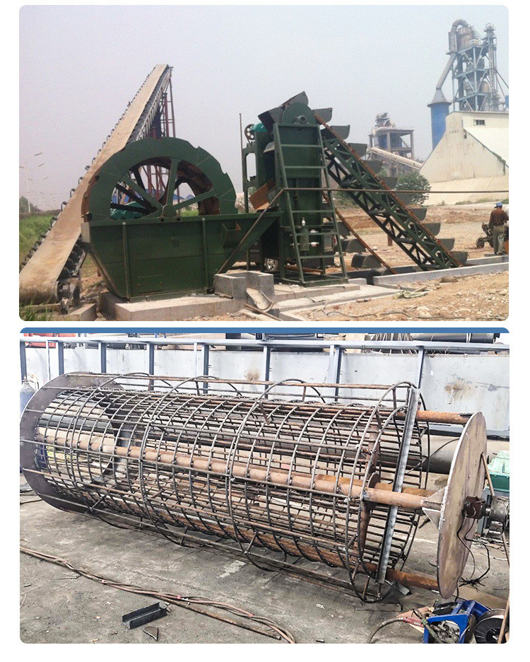 3000 type three slot wheel sand washing machine for construction sites, multifunctional separated sand washing equipment, stone cleaning machine