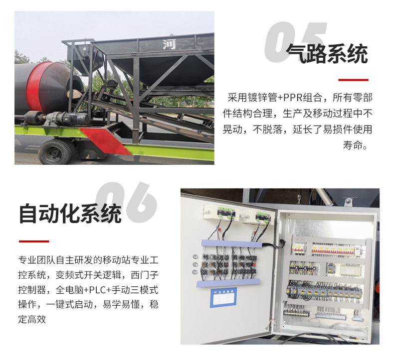 Baite Heavy Industry's mobile foundation free concrete drum mixing station can be customized