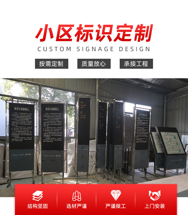 Design, production, and production of Wentai signage, signage, and signage for real estate residential areas