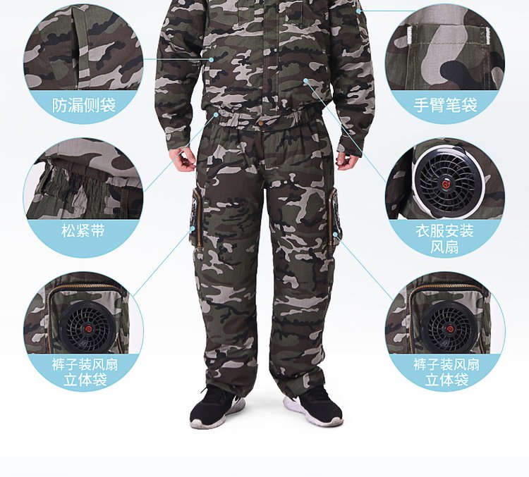 Summer cooling air conditioning suit Men's clothing with fan Charging heatstroke prevention and heat dissipation suit Power maintenance work suit