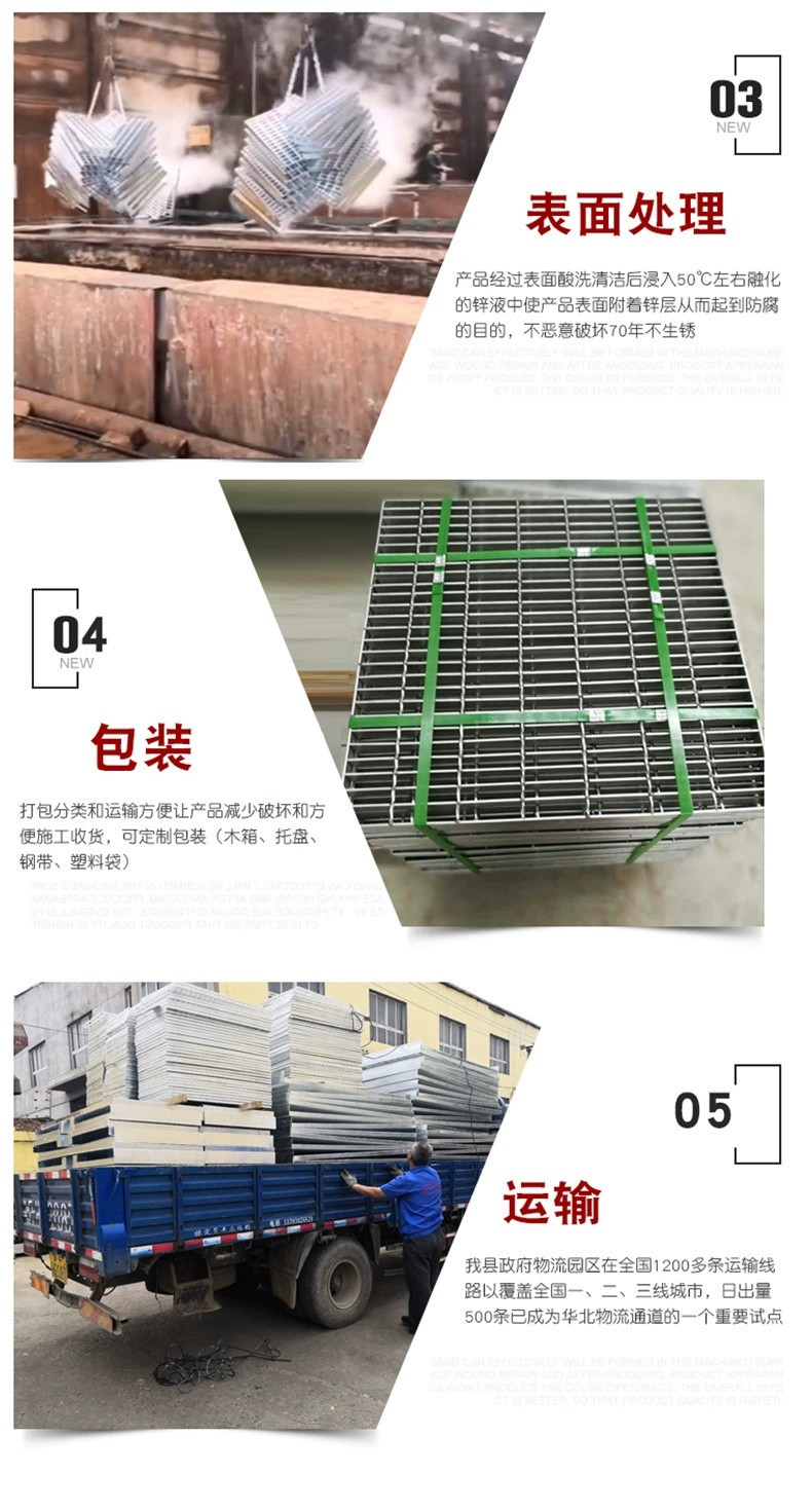 Stainless steel hot-dip galvanized step board, drainage ditch cover, pigeonhouse ground grid, water collection well cover plate