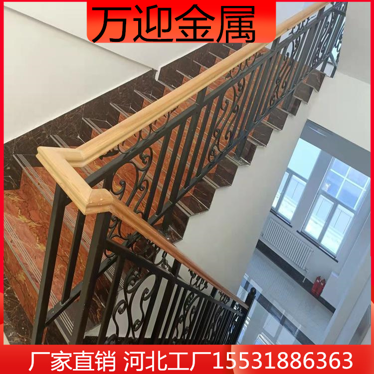 European style balcony building guardrail, villa community terrace protective railing, corridor protective roof