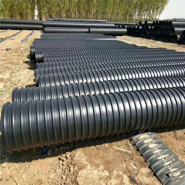 HDPE Winding Structure Wall Pipe B-type PE Crate Pipe Polyethylene Large Diameter Plastic Sewage Pipe