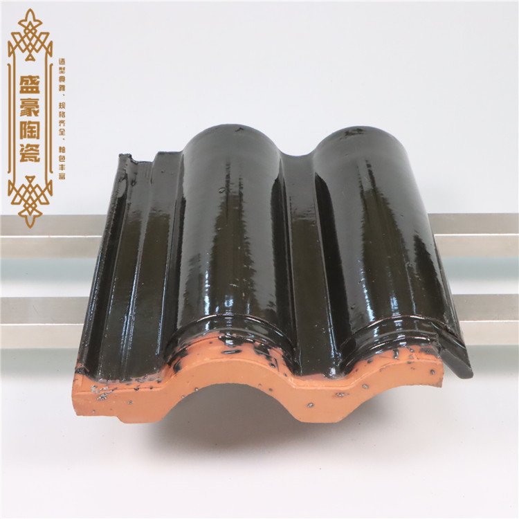 Colored T ceramic tiles, Chinese style roof, high-temperature fired glazed tiles, glazed roof tiles, simple installation