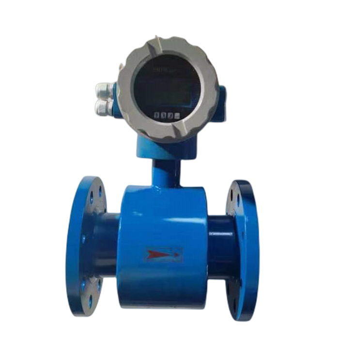 Explosion-proof split body integrated digital display water treatment engineering pipeline valve dual power supply carbon steel flange electromagnetic flowmeter