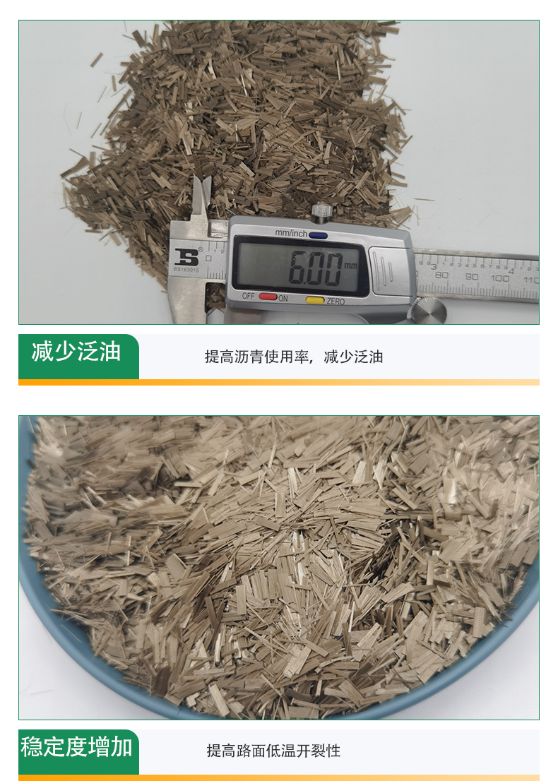 Reinforced anti cracking fiber reinforced concrete fibers for construction materials of basalt fiber asphalt highways