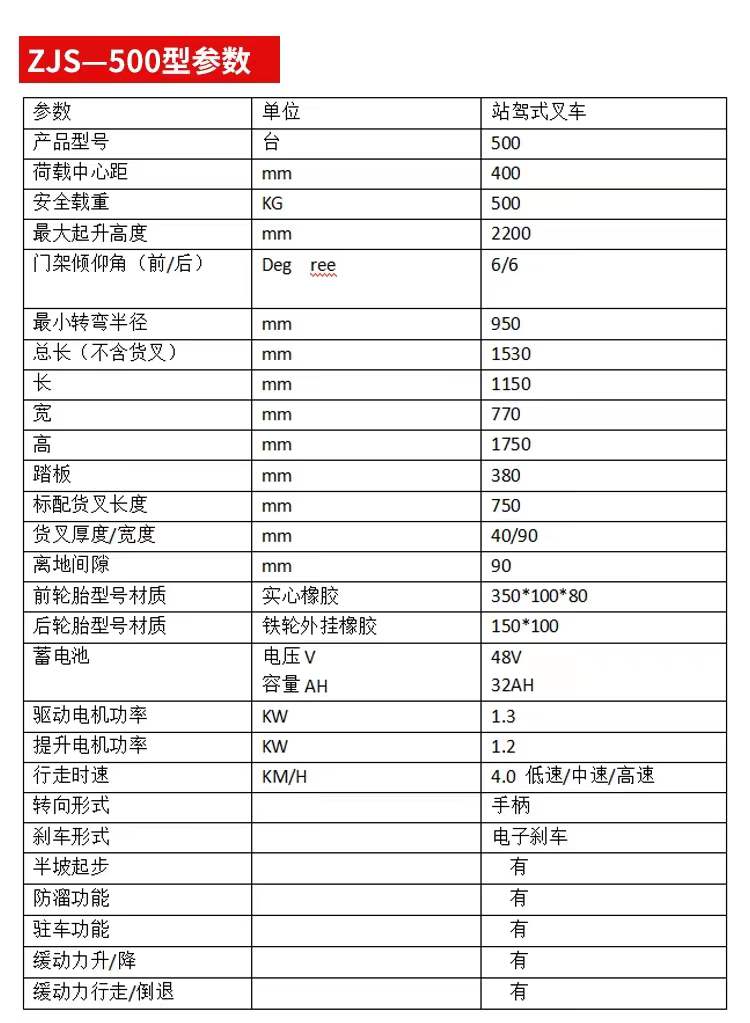 Fully electric forklift with forward movement lifting, 1 ton, 2 small 1.5 stacking height trucks, hydraulic lifting trucks, legless counterweights for handling