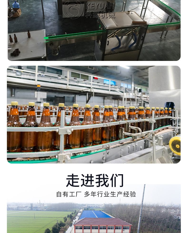 Customization of stainless steel craft beer automatic production line for fermented fruit flavored beer processing equipment