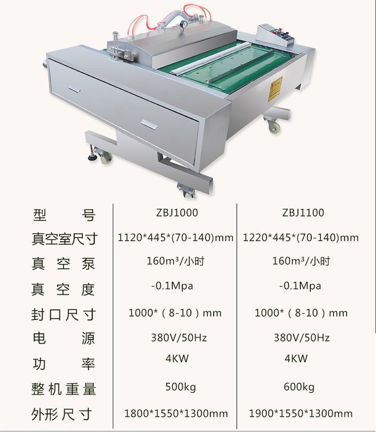 Food packaging Vacuum packing machine corn continuous rolling packaging machine double seal tilting support customization