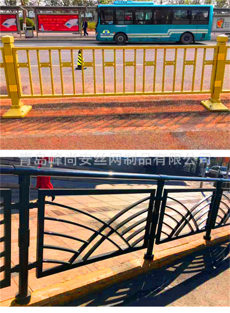 Municipal guardrail community, urban road traffic anti-collision guardrail, pedestrian and vehicle separation guardrail, road zinc steel isolation guardrail