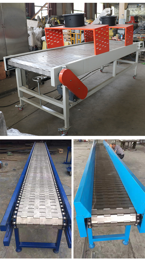 Dahua stainless steel chain plate conveyor, fruit and vegetable cleaning, corrosion-resistant conveyor belt, food express sorting assembly line