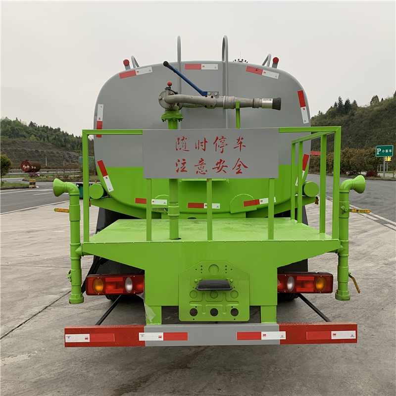 National VI 10 cubic meter green spray truck for environmental sanitation construction site, large fog cannon dust suppression truck, customized water tank truck