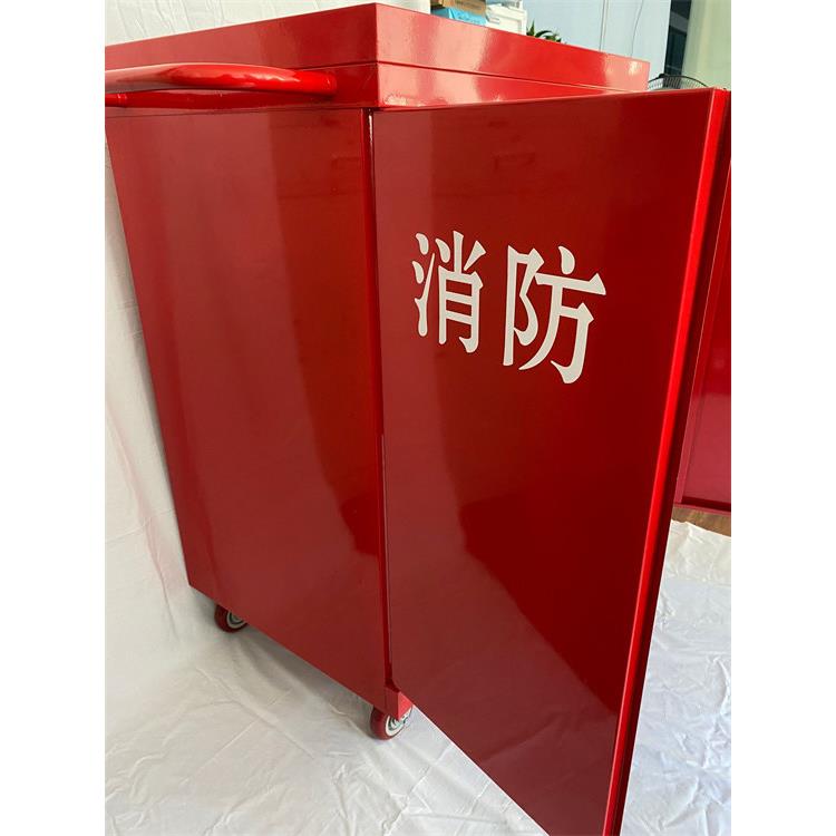 Red printing thickened steel fire fighting equipment Double door tool cabinet of Cart