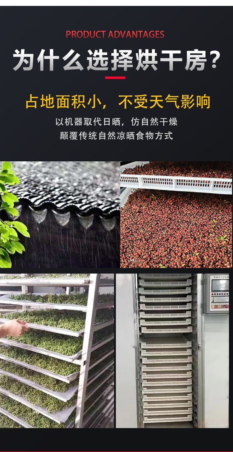 Small pepper drying oven Household vegetable drying room Electric heating electric oven Industrial drying room