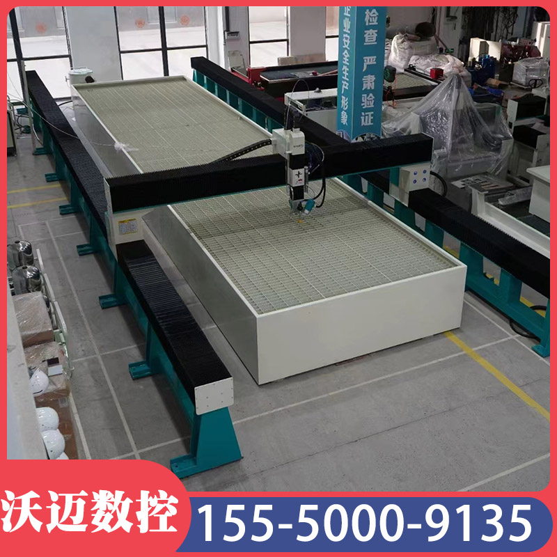 Five axis water jet cutting machine for glass irregular cutting, high-pressure water cutting of concrete