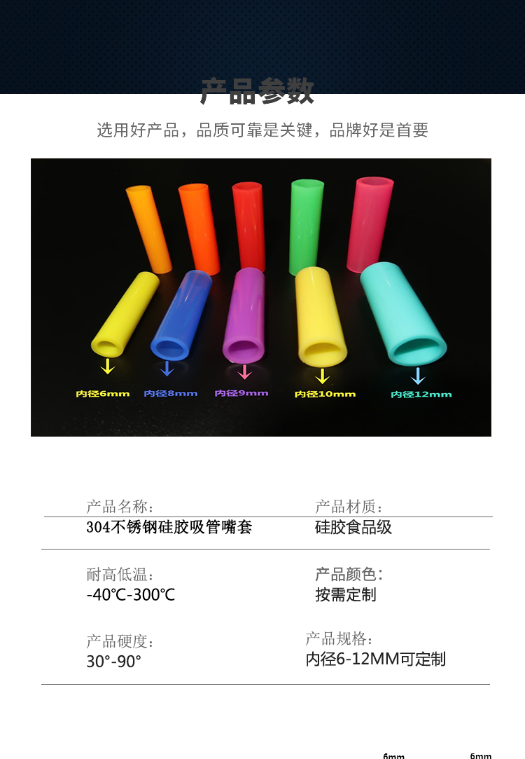 304 stainless steel silicone nozzle, anti scald and anti-collision, food grade silicone hose sleeve, Amazon Tiansheng