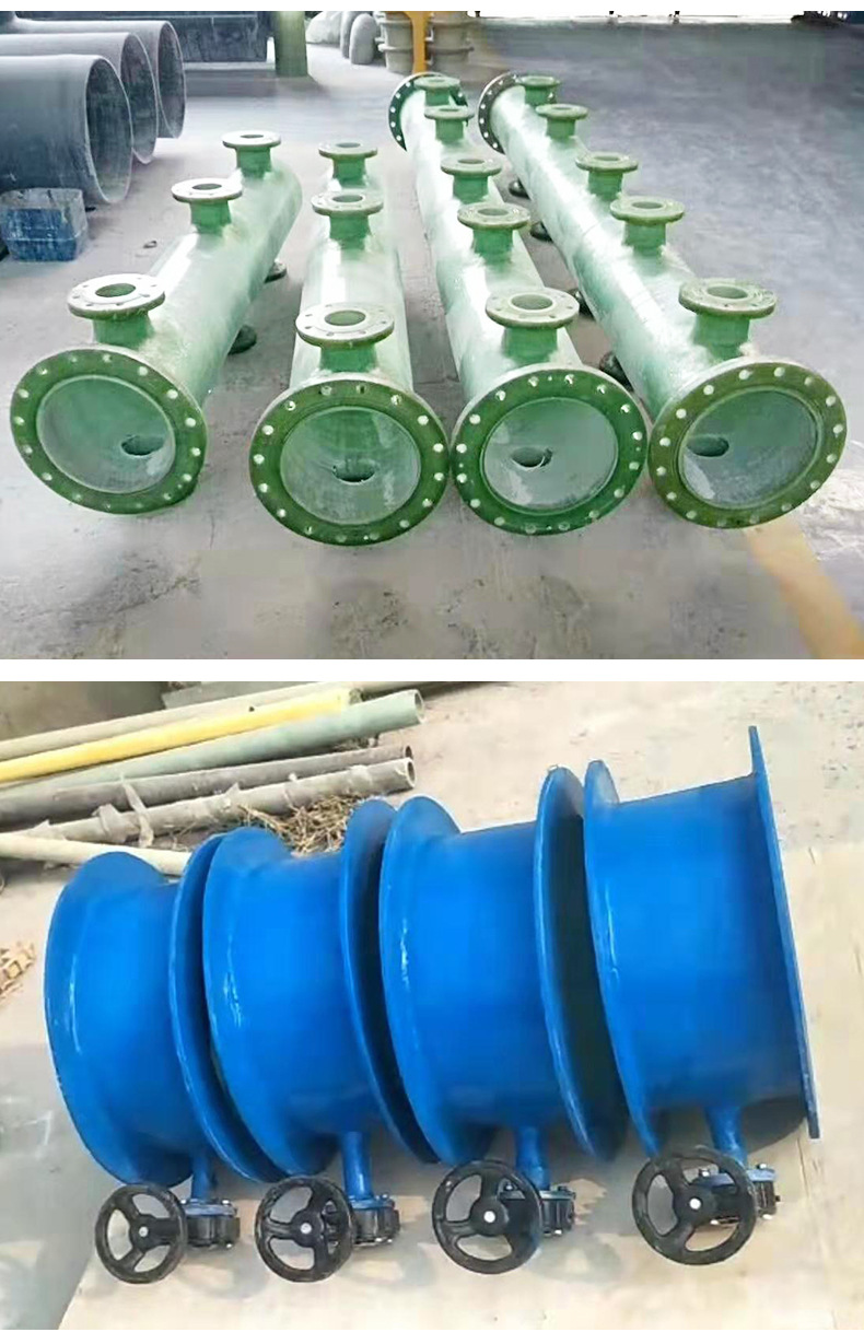 Yimin DN1000 fiberglass butterfly valve flange connection pipe fitting, manual turbine air valve