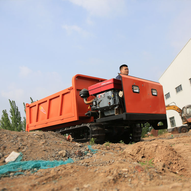 Small crawler transport vehicles for agricultural orchard transportation and hauling engineering Self dumping climbing garden field crawler vehicles