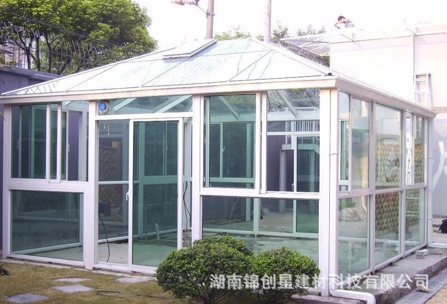 Changsha Sunshine House Villa Sunshine House Double Layer Tempered Glass Sunshine House Door Measurement Design and Installation