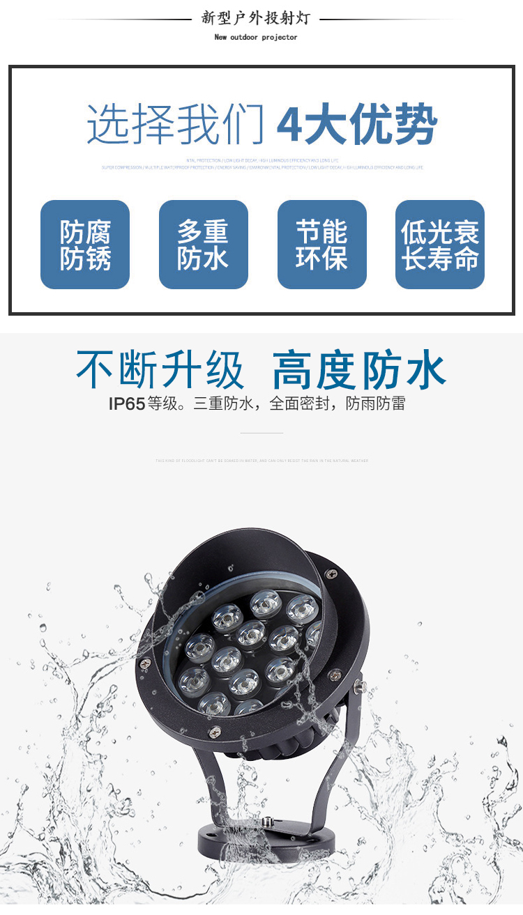 Lei Xing Lighting Outdoor Circular Waterproof LED Slotted Ground RGB Illumination Tree Projection Light LX-TSD011