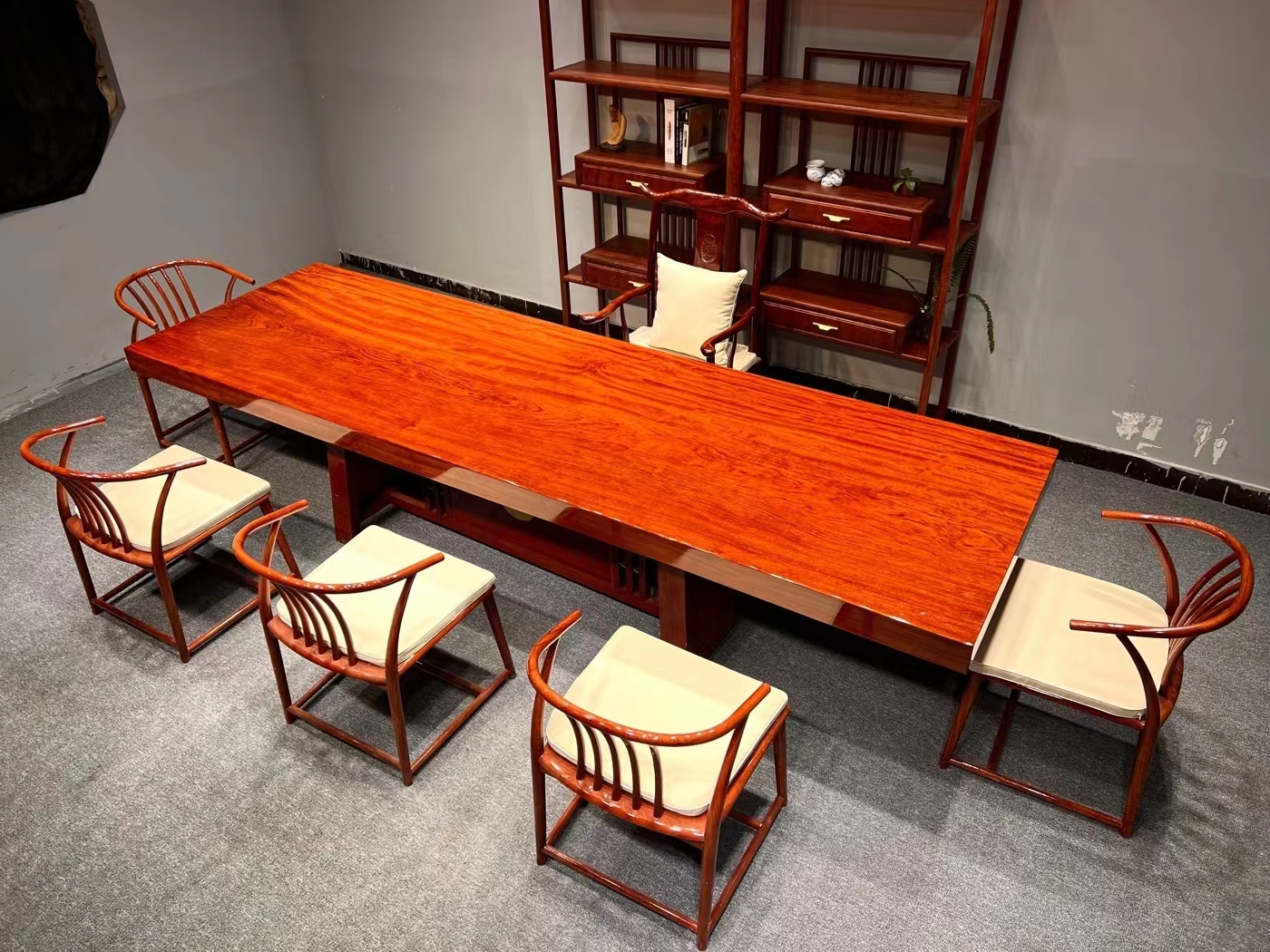 Yuanmufang Ba Hua Solid Wood Large Plate, 333 * 101 * 10, New Chinese Tea Table, Desk, Conference Table, Tea