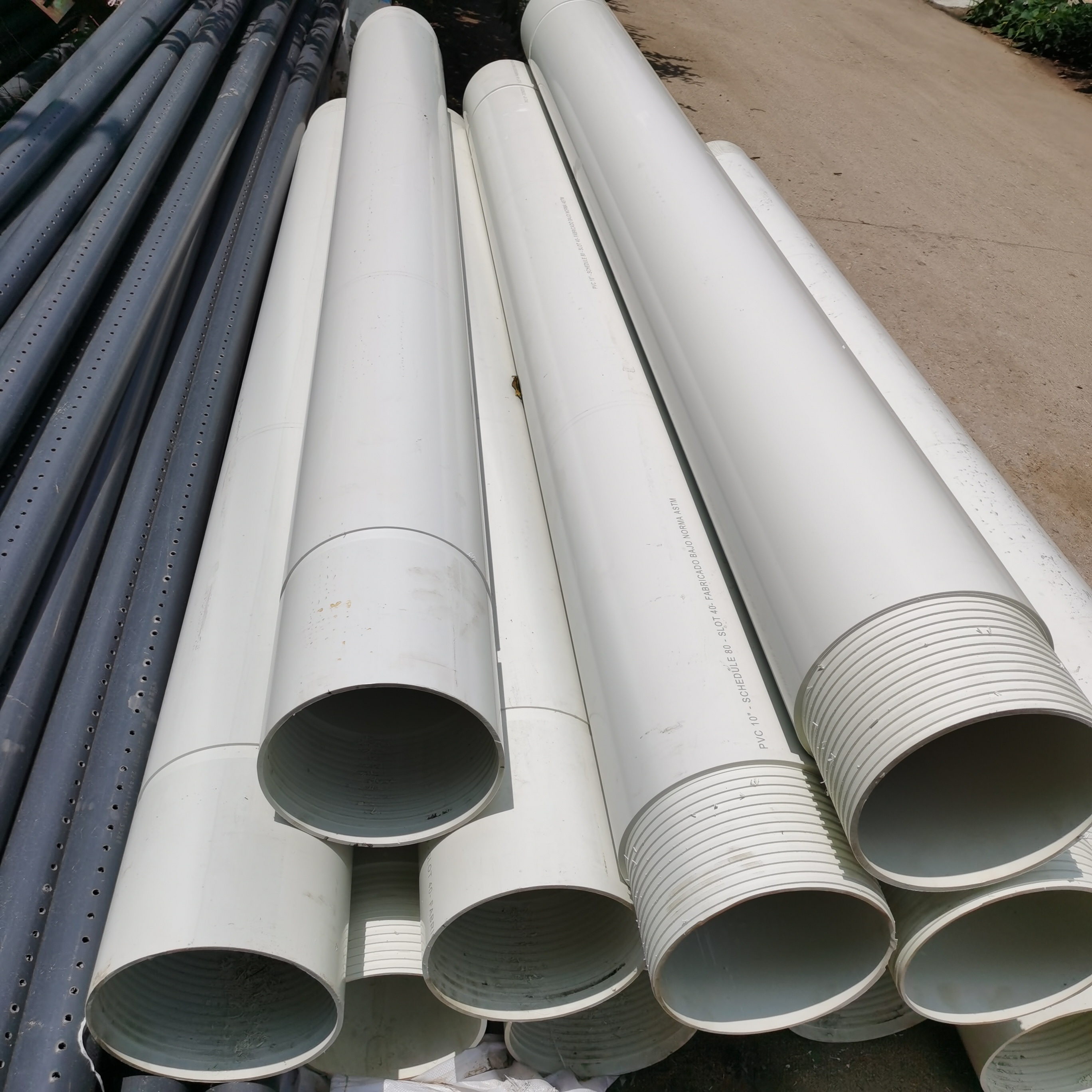 PVC drilling pipe, PE deep well pipe, PVC wire pipe, seepage pipe spiral joint