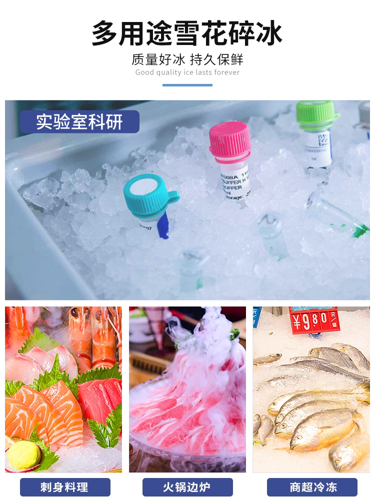 Snowflake Ice Maker Kitchen Food and Beverage Refrigerator Block Ice Maker Ice Maker Factory