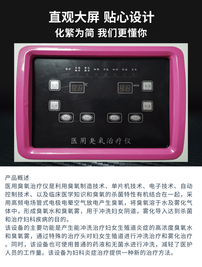 Gynecological ozone therapy device, medical oxygen atomization washing machine, vaginal deodorization