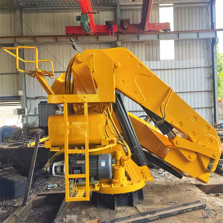 8t folding arm crane, foldable crane, marine folding arm crane, fixed installation, Dingsheng