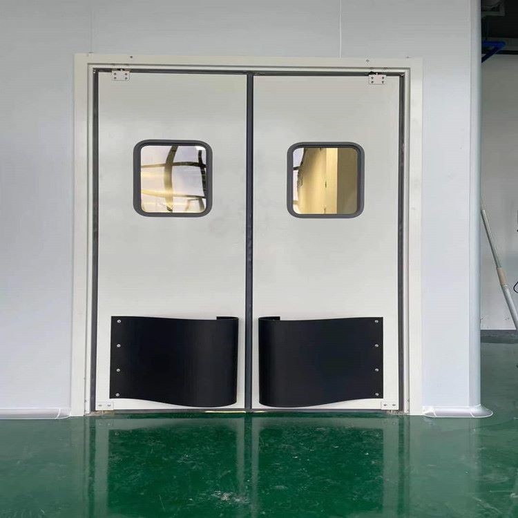 Transfer window, stainless steel, four open central kitchen door, cold storage, food workshop, two-way return, free anti-collision door