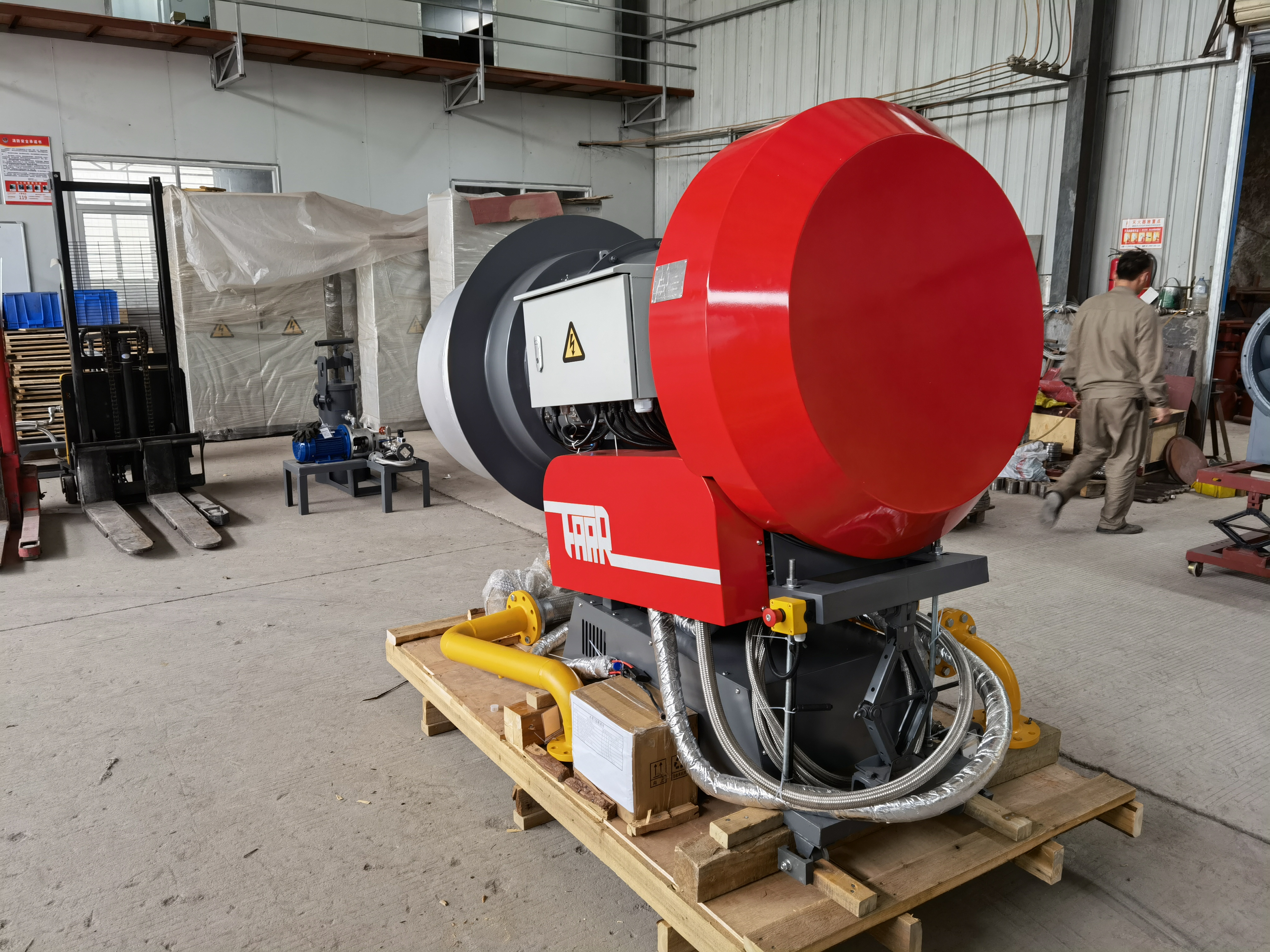 Industrial boiler burner waste oil burner thermal control system Farr machinery