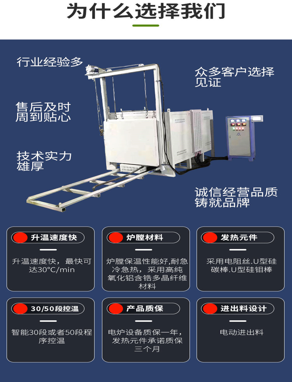 Source manufacturer 1700 degree trolley furnace, alumina brick furnace, good insulation, durable silicon molybdenum rod heating support, customization