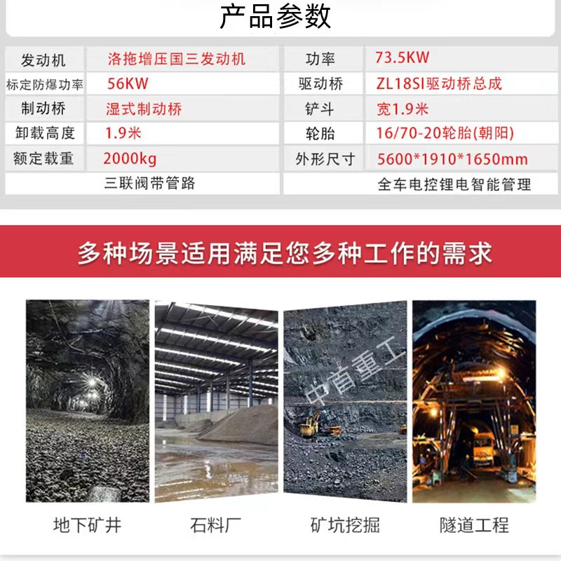 Picture C of the slag discharge side of the tunnel with a dedicated shovel truck for the loading machine under the lead zinc mine tunnel