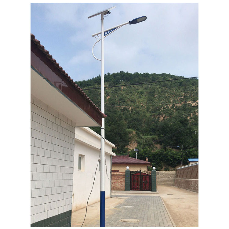 Road lighting project LED lamp holder with 9m solar street lamp production Runchang Lighting