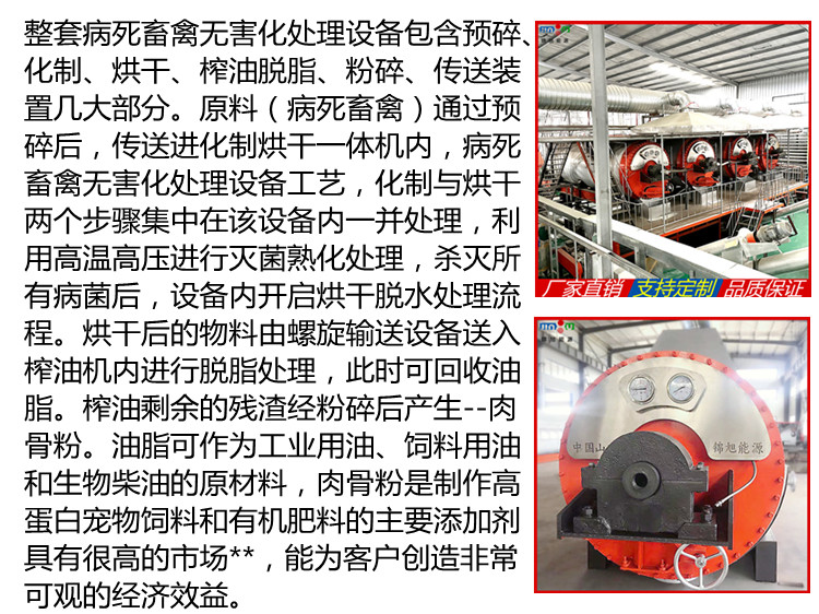 Jinxu Slaughtering Waste Treatment Machine Pig Farm Harmless Treatment Equipment Customs Seized Frozen Meat Equipment