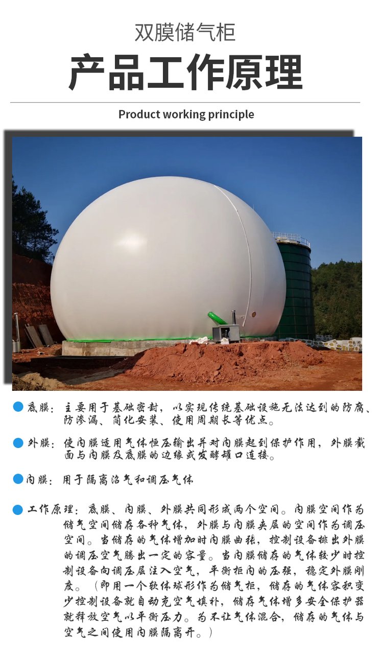 Qiyuan Mobile Air Bag Flexible Gas Holder Double Film Soft Bag Waste Gas Storage Cabinet