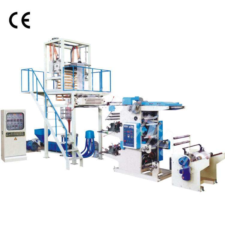 Blow film printing integrated machine Flexographic printing machine Plastic blow film machine 2300kg