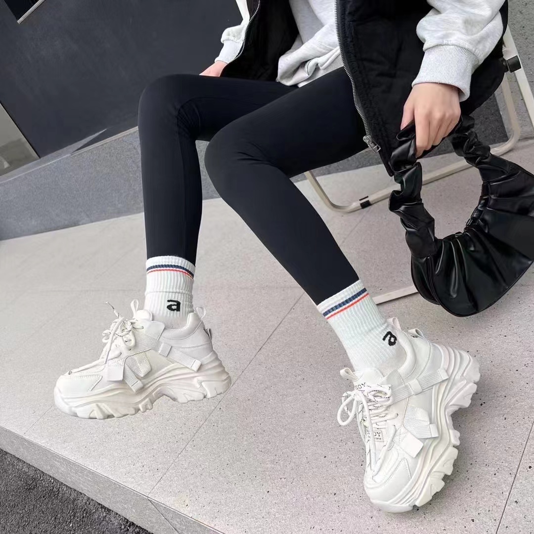 Fashion Dad's Shoes Women 2023 New Korean Edition Lace up Small Fragrance Style Casual Shoes Small Comfortable Sports Shoe Trend