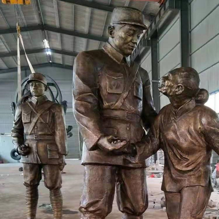 Jieyi sketch copper sculpture, children playing, folk culture, street character decorations, scenic area theme copper sculpture