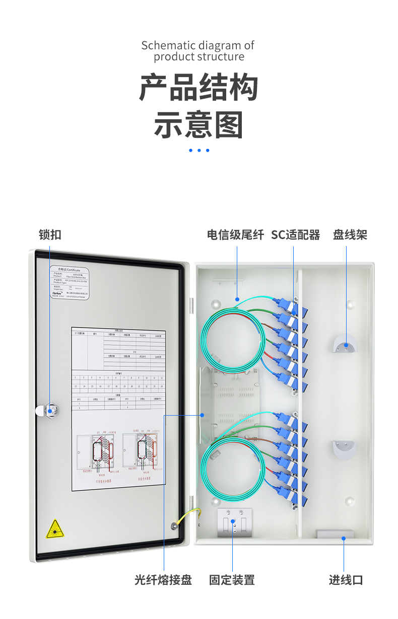 Fiberhome Fiber Optic Splitter Box Low Attenuation Fusion Splice Plate Wall Mounted Splitter Box, General Distribution of Fiberhome Communications