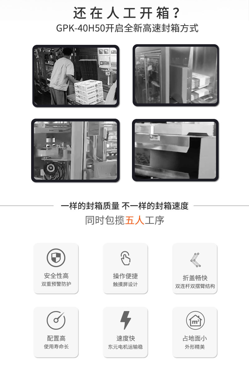 High speed box opening machine automation intelligent box opening source manufacturer customized equipment GPK-40H50