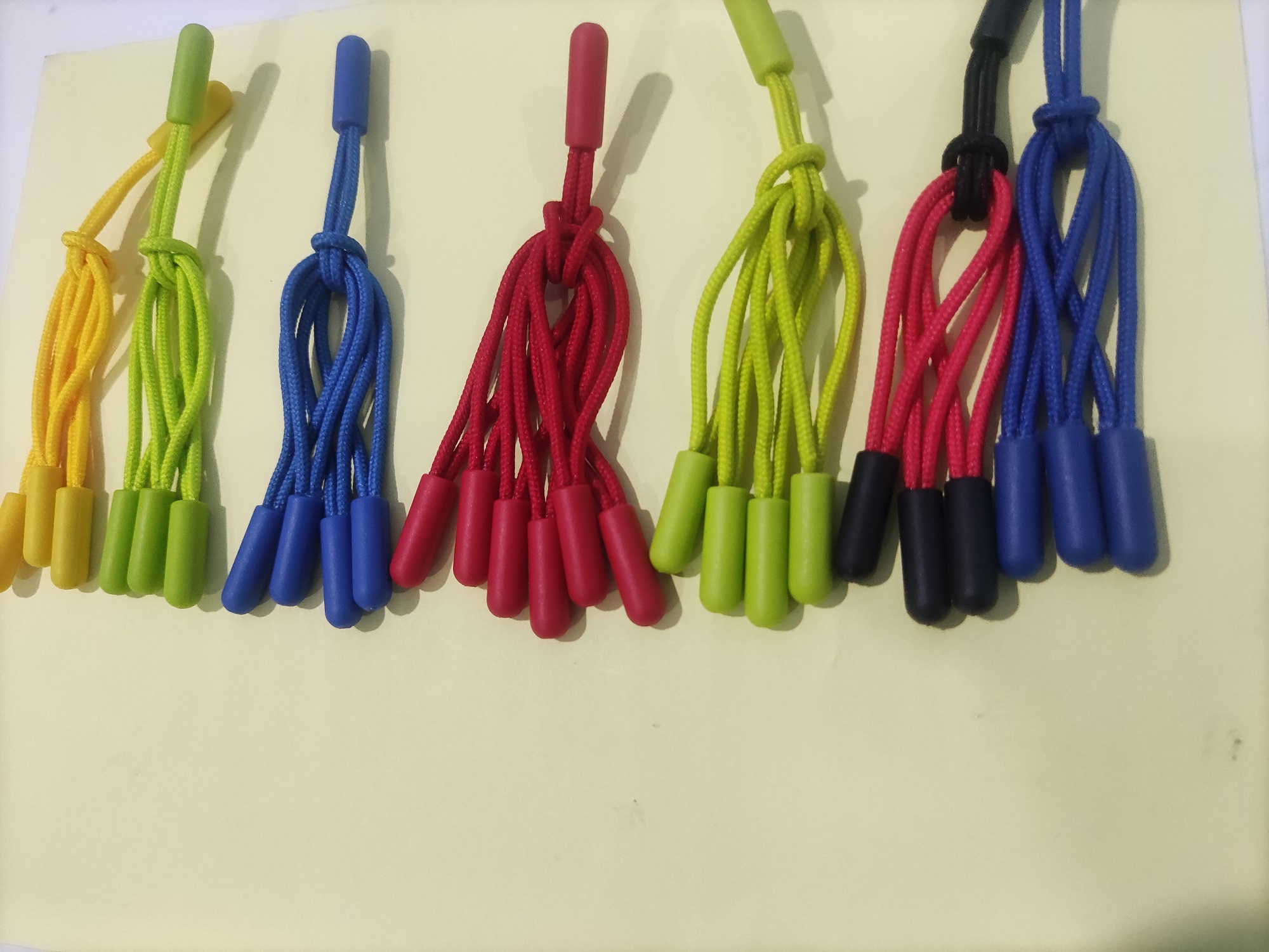 Zhoufeng Clothing Bag Poly Rope+TPU Injection Molding Integrated Moulded Puller Zipper Rope