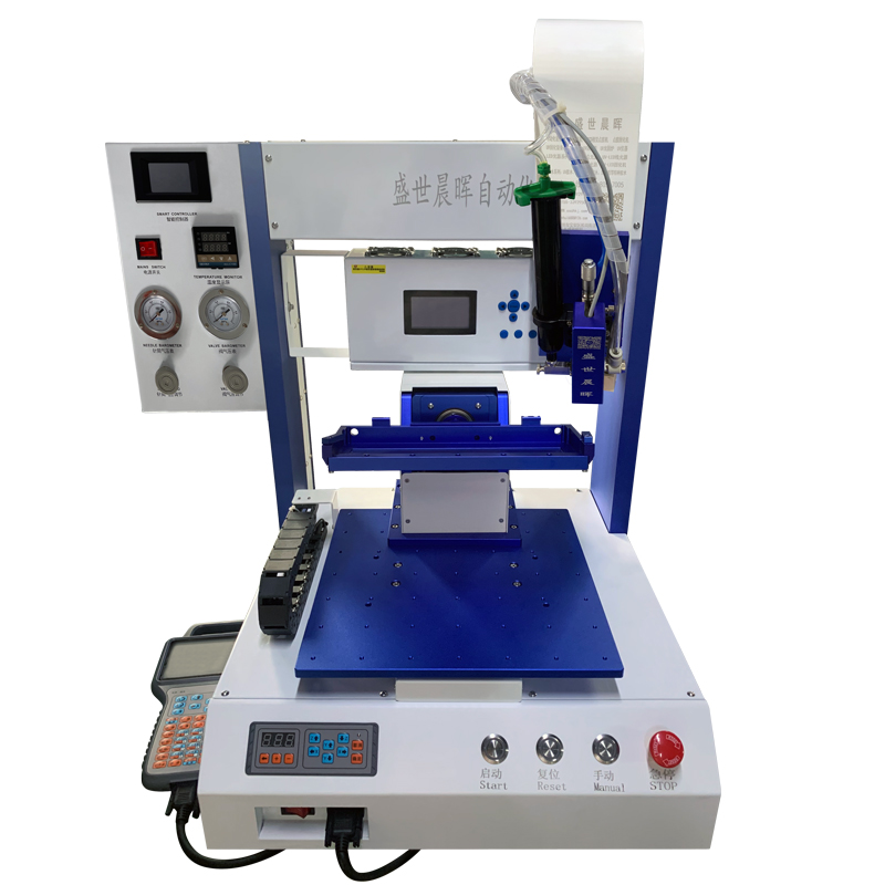 Desktop adhesive spraying and curing integrated machine PCB circuit board fully automatic adhesive coating and hardening machine with UVLED curing lamp