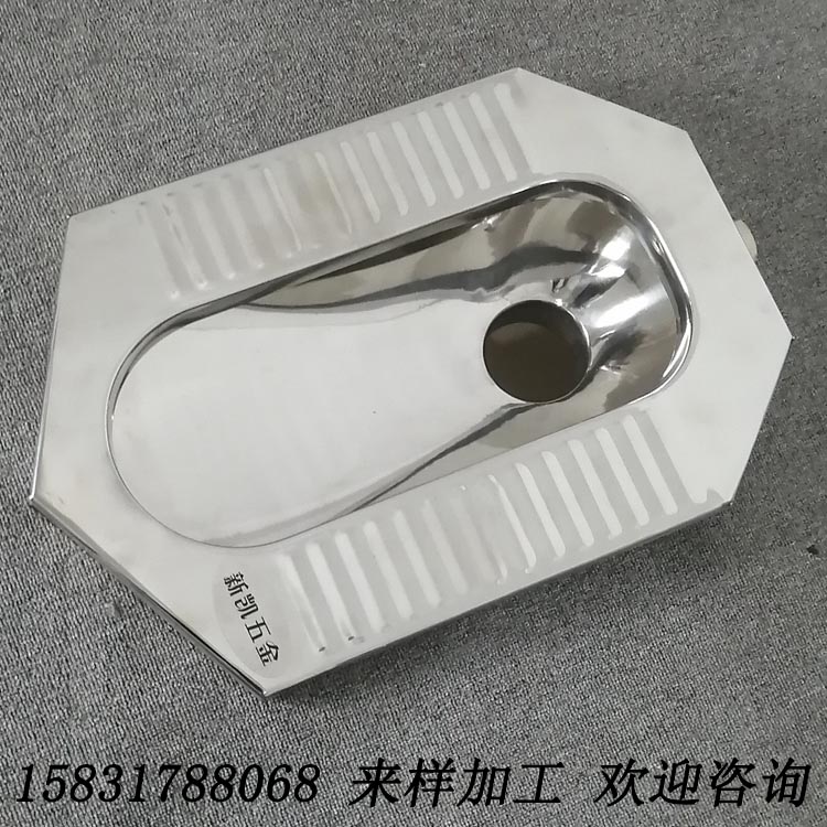 Stainless Steel Surrounding Flushing Squat Toilet 304 Abnormality Toilet Renovation Project with Non slip Rear Seat